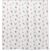 Rideaux De Douche Shower Curtain - Hearts Pattern (Devant)