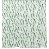 Rideaux De Douche Shower Curtain - Pattern Green Leaves (Devant)