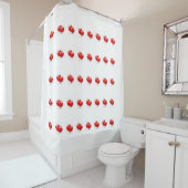 Rideaux De Douche Shower Curtain with hearts. (En situation)