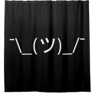 Rideaux De Douche Shrug Emoticon —\_(ツ)_/ Afficher le Kaomoji japona