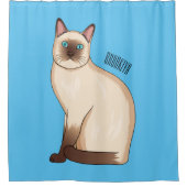 Rideaux De Douche Siamese cat cartoon (Devant)