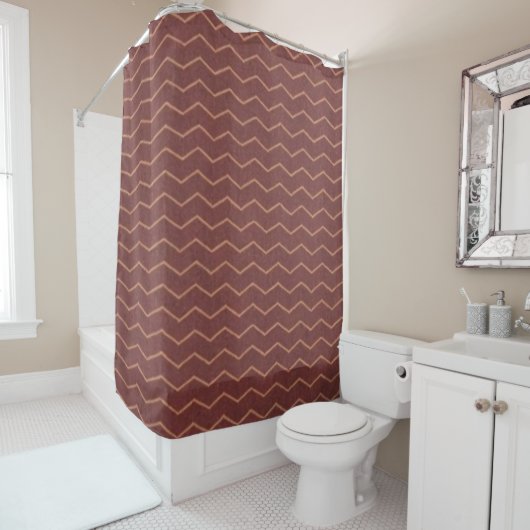Rideaux De Douche  Sierra Dusk Chevron (En situation)