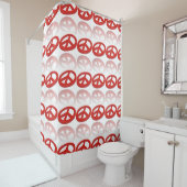 Rideaux De Douche Signe de paix 3D reflexion (En situation)