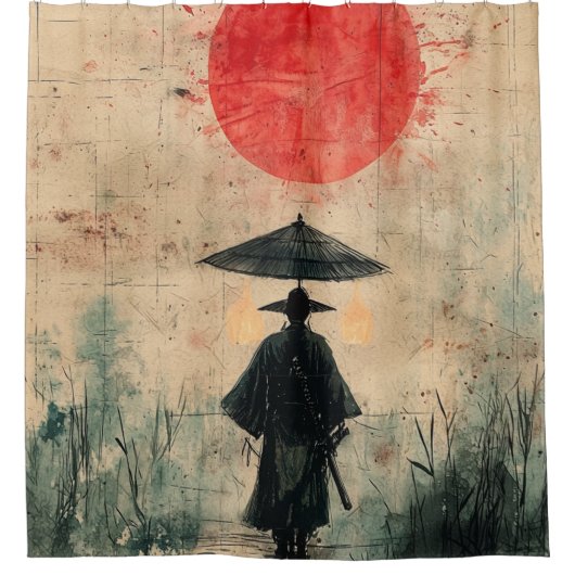 Rideaux De Douche Silent Samurai Forêt Cramoisie (2) (Devant)