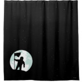 Rideaux De Douche Silhouette d'astronaute (Devant)