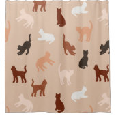 Rideaux De Douche Silhouette de chat (Devant)