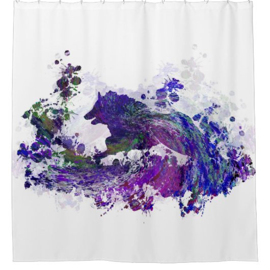 Rideaux De Douche Silhouette de chien Design 44 (Devant)