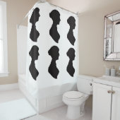 Rideaux De Douche Silhouette de Jane Austen (En situation)
