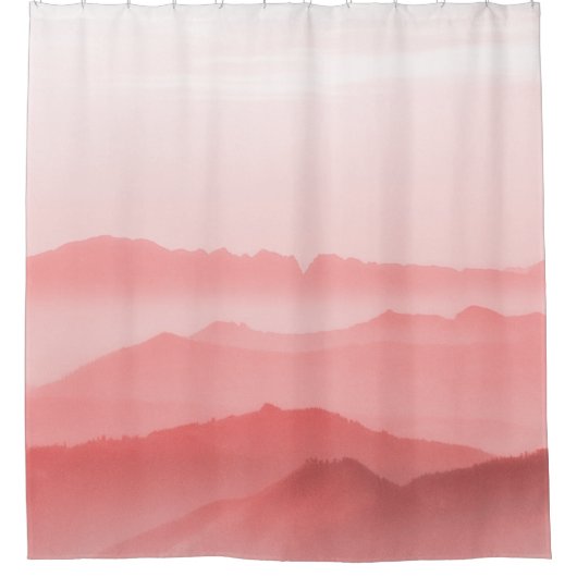 RIDEAUX DE DOUCHE SILHOUETTE DE MONTAGNE (Devant)