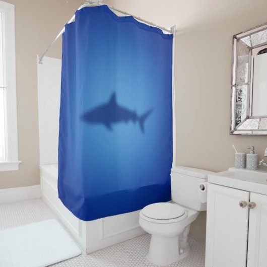 Rideaux De Douche Silhouette de requin (En situation)