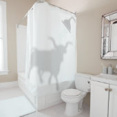 Rideaux De Douche Silhouette d'ombre de Texas Longhorn Shadow Buddie (En situation)
