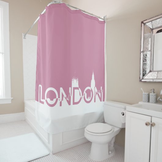 Rideaux De Douche Silhouette londonienne (En situation)