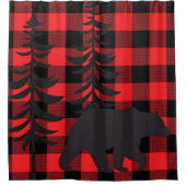 Rideaux De Douche Silhouette rouge à oreille noire (Devant)