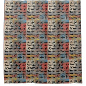 Rideaux De Douche Silhouettes d'avion (Devant)