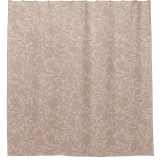 Rideaux De Douche Silhouettes florales mousse mocha tan chaud