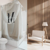 Rideaux De Douche Silice blanc Noir Gras Monogramme Mariage de scrip