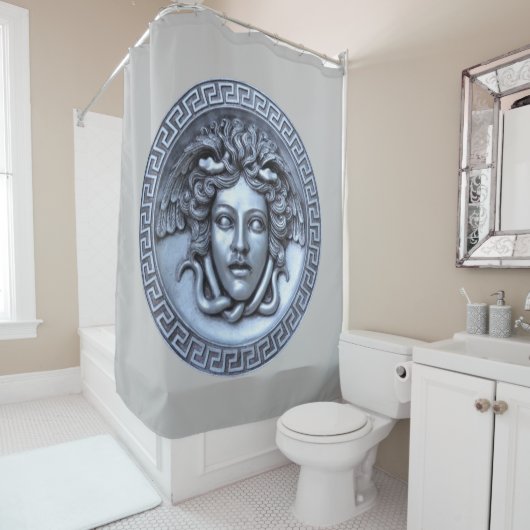 Rideaux De Douche Silver Medusa Grey (En situation)
