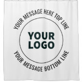 Rideaux De Douche Simple à remplacer par votre logo ou votre image (Devant)