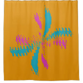 Rideaux De Douche Simple Abstrait Papillon Motif Messy Vol (Devant)