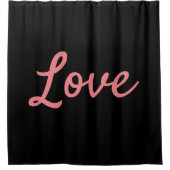 Rideaux De Douche Simple amour rose et noir (Devant)
