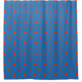 Rideaux De Douche Simple Aqua Bleu Orange (Devant)