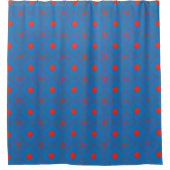 Rideaux De Douche Simple Aqua Blue Orange (Devant)