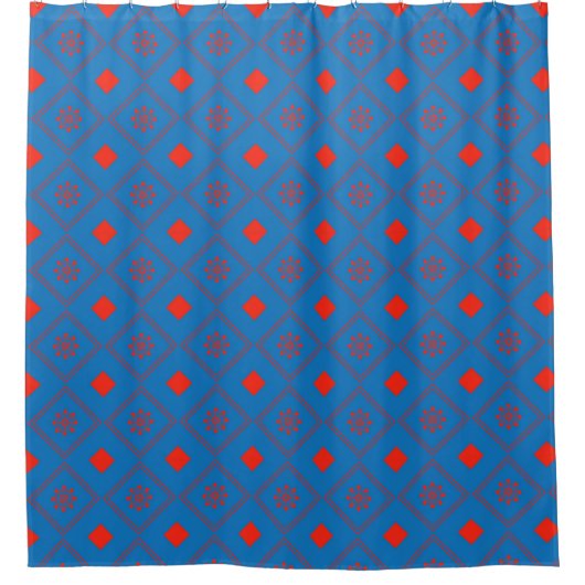 Rideaux De Douche Simple Aqua Blue Orange (Devant)