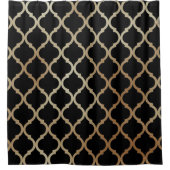 Rideaux De Douche Simple Elegant Moderne Or Motif marocain | (Devant)