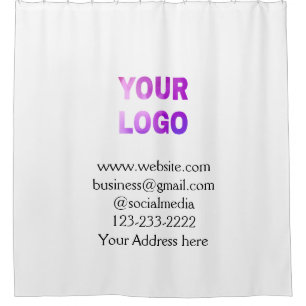 Rideaux De Douche simple et minimal ajouter votre logo/design ici te
