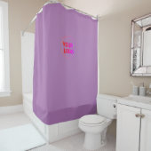 Rideaux De Douche simple et minimal ajouter votre logo nom aquarelle (En situation)