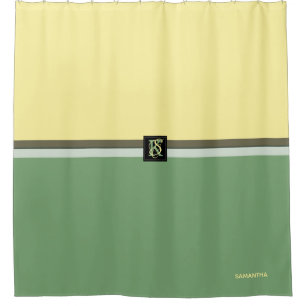 Rideaux De Douche Simple Jaune clair et Asperges Vert Deux Tons