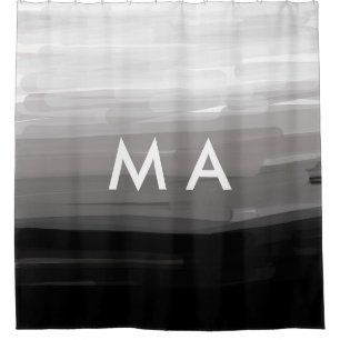 Rideaux De Douche Simple monogramme ajouter votre nom lettre man min