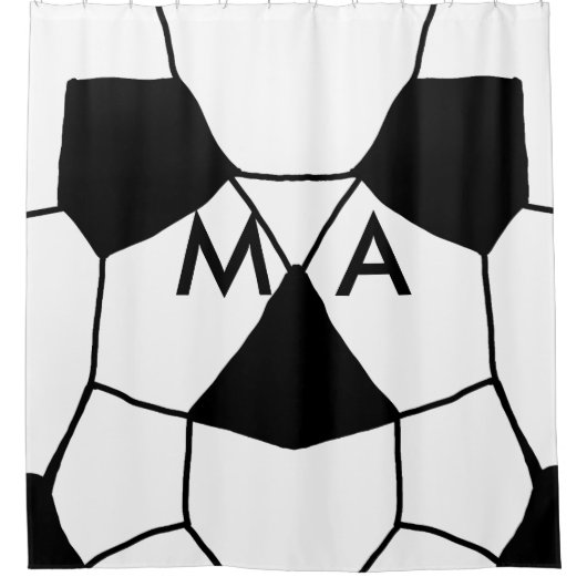 Rideaux De Douche Simple monogramme ajouter votre nom lettre man min (Devant)
