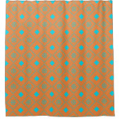 Rideaux De Douche Simple motif aqua orange (Devant)