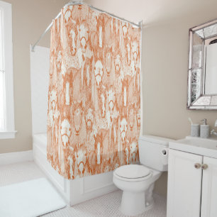 Rideaux De Douche simplement chevaux orange demi perle