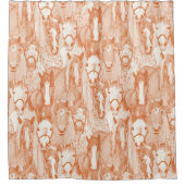 Rideaux De Douche simplement chevaux orange demi perle (Devant)