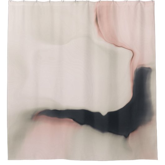 Rideaux De Douche Simples tourbillons noirs d'art abstrait (Devant)