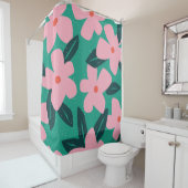 Rideaux De Douche Simplicité florale : Beauté Abstraite (En situation)