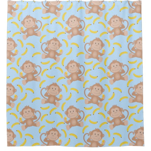 Rideaux De Douche Singe Cheeky avec banane (Devant)