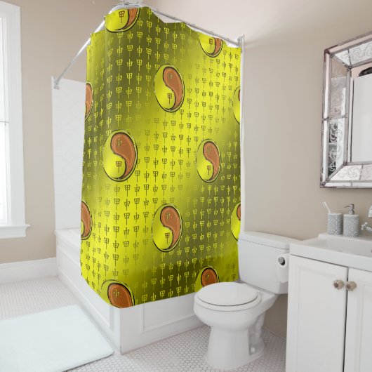 Rideaux De Douche Singe de Bois (En situation)