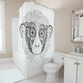 Rideaux De Douche Singe inspiré (En situation)