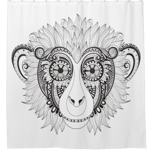 Rideaux De Douche Singe inspiré (Devant)