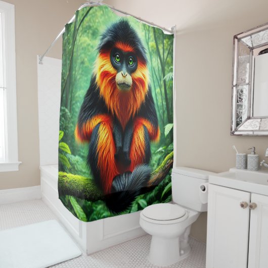 Rideaux De Douche Singe mignon (En situation)