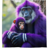 Rideaux De Douche Singe violet (Devant)