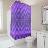Rideaux De Douche Sinus Waves motif - violet violet + vos idées (En situation)