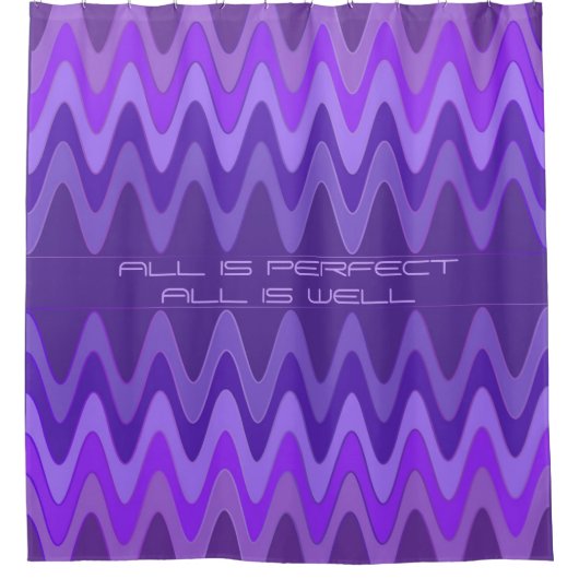 Rideaux De Douche Sinus Waves motif - violet violet + vos idées (Devant)
