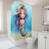 Rideaux De Douche sirène (En situation)