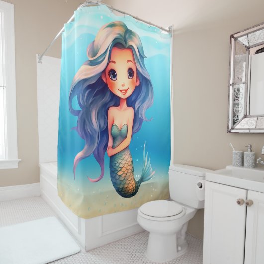 Rideaux De Douche sirène (En situation)