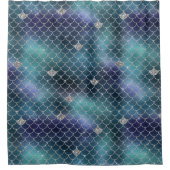 Rideaux De Douche Sirène bleu de Silver Aqua (Devant)