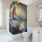 Rideaux De Douche Sirène dans la peinture Grotto (En situation)